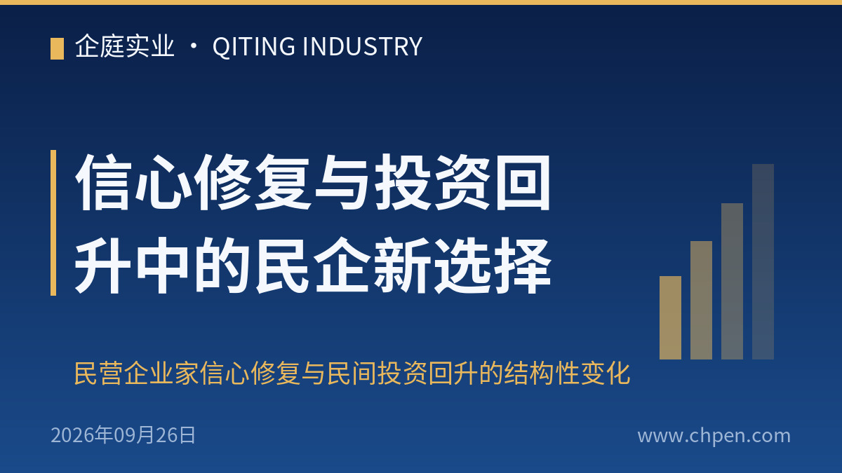 信心修复与投资回升中的民企新选择
