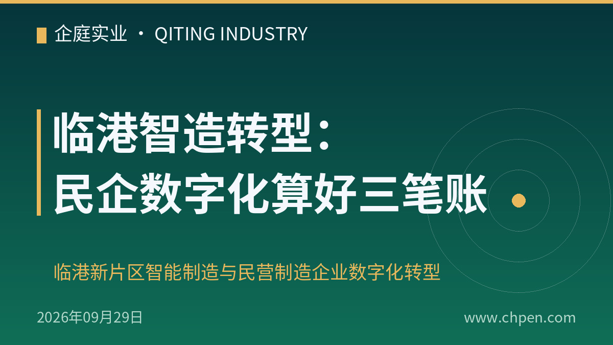 临港智造转型:民企数字化算好三笔账