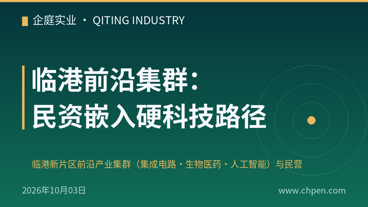 临港前沿集群:民资嵌入硬科技路径