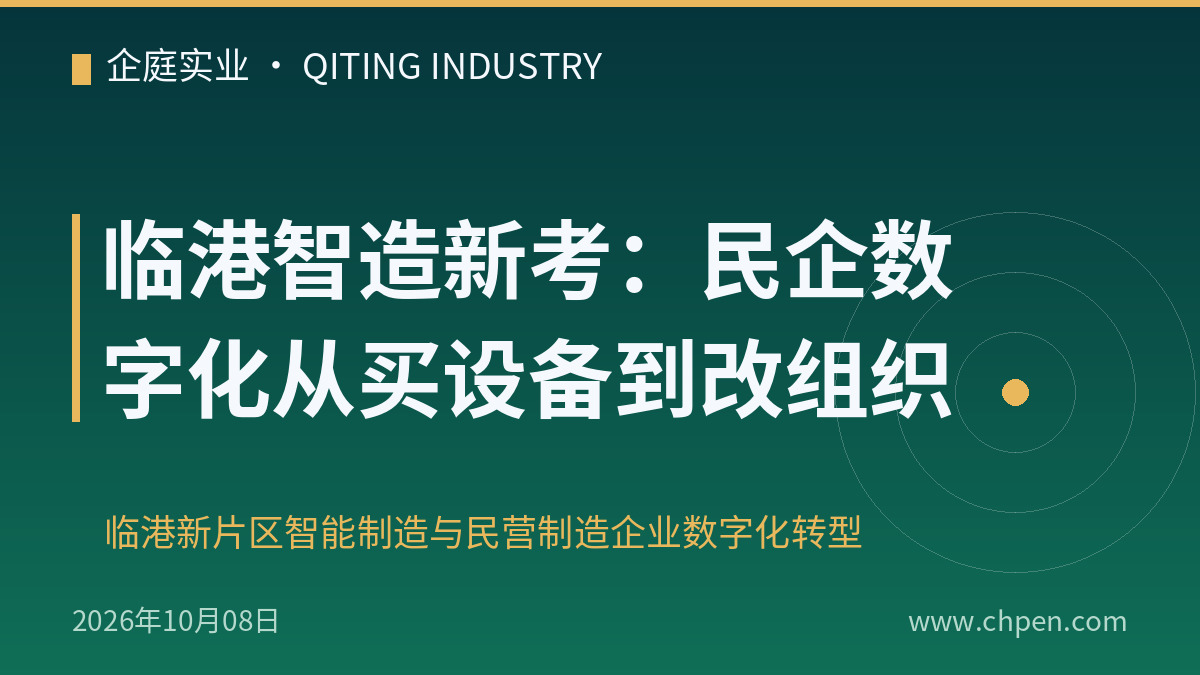 临港智造新考:民企数字化从买设备到改组织