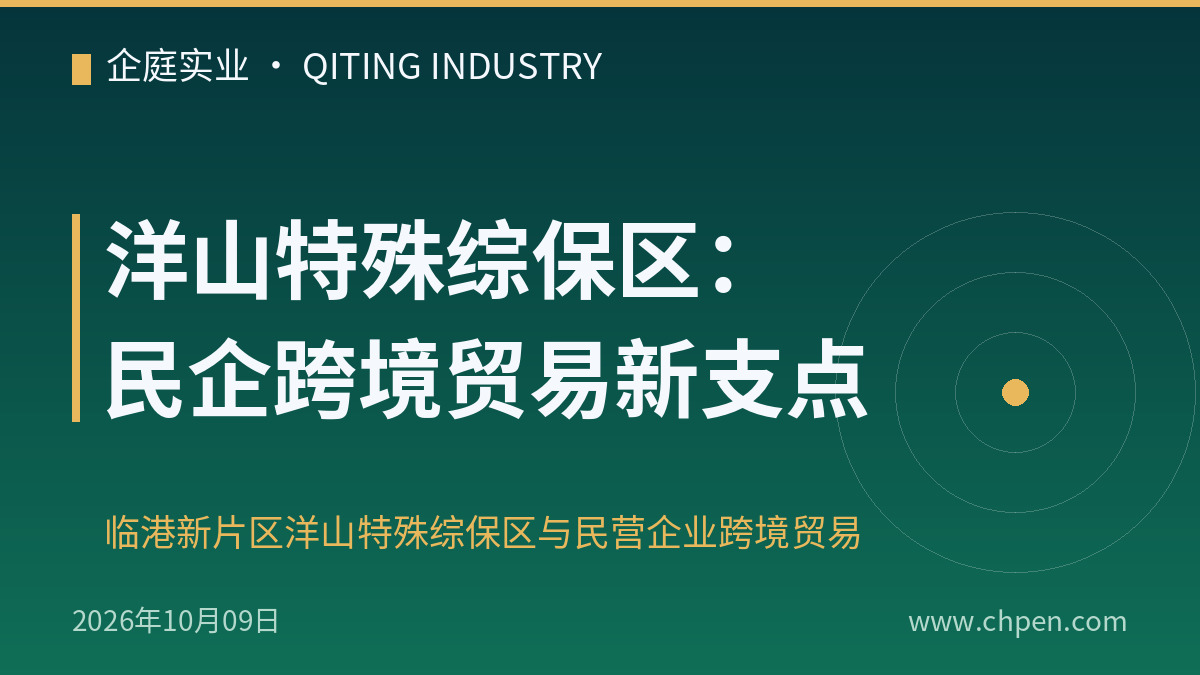 洋山特殊综保区:民企跨境贸易新支点