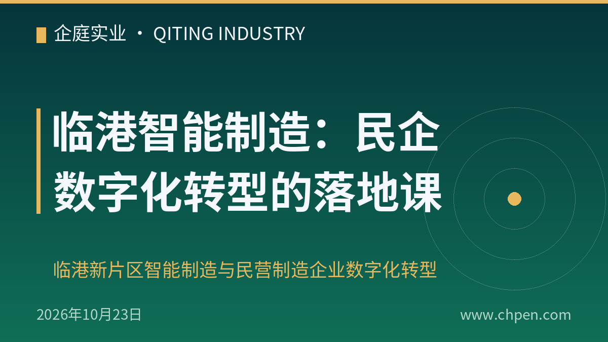 临港智能制造:民企数字化转型的落地课